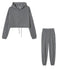 Women’s Winter and Autumn Two-Piece Tracksuit - Oversized Sweatshirt Solid Color Sportswear Hoodie - Warms Hoodies